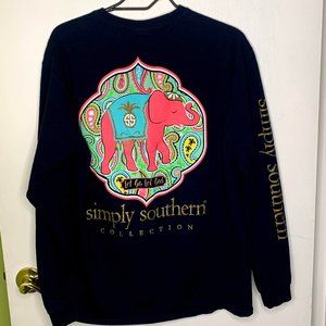 navy SIMPLY SOUTHERN long sleeve t-shirt